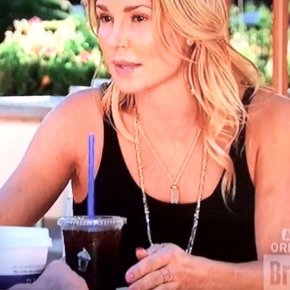 stella & dot ~ aria layering pendant necklace ~ gold crystal - Picture 4 of 12